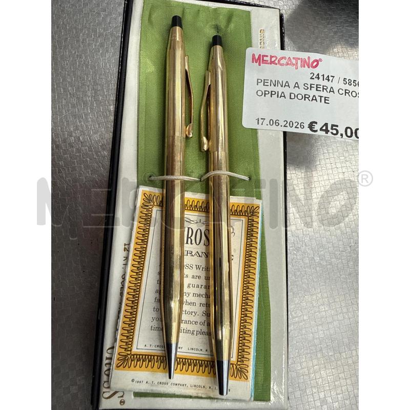PENNA A SFERA CROSS COPPIA DORATE | Mercatino dell'Usato San giovanni teatino 2