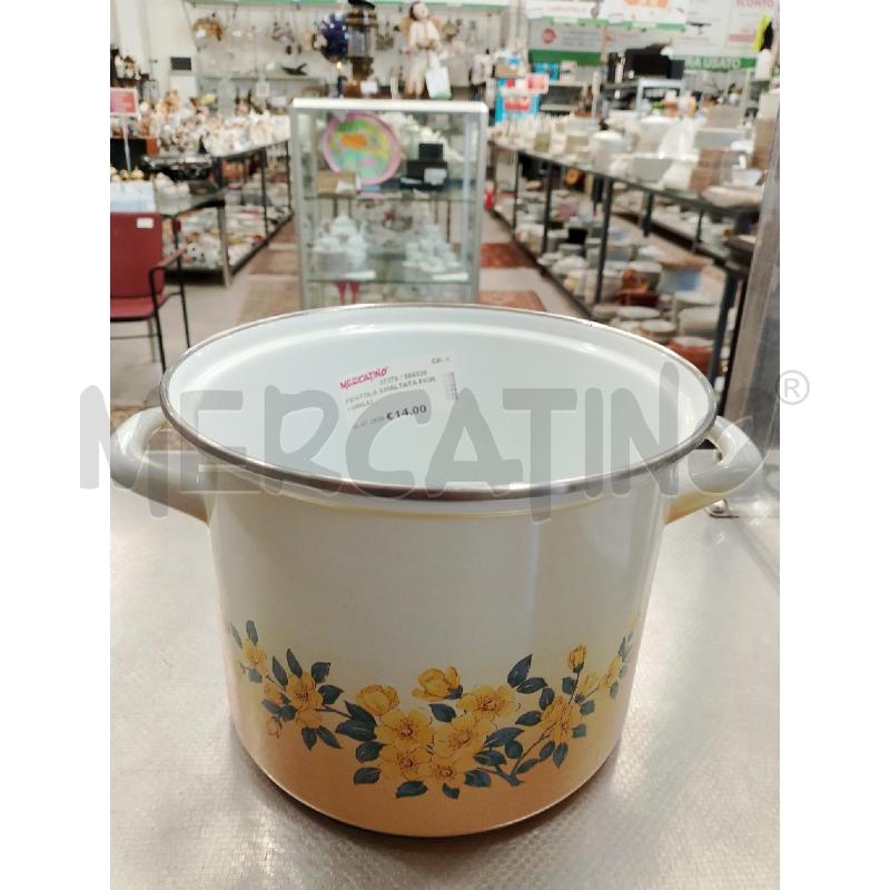 PENTOLA SMALTATA FIORI GIALLI | Mercatino dell'Usato San giovanni teatino 1