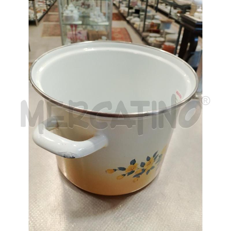 PENTOLA SMALTATA FIORI GIALLI | Mercatino dell'Usato San giovanni teatino 2