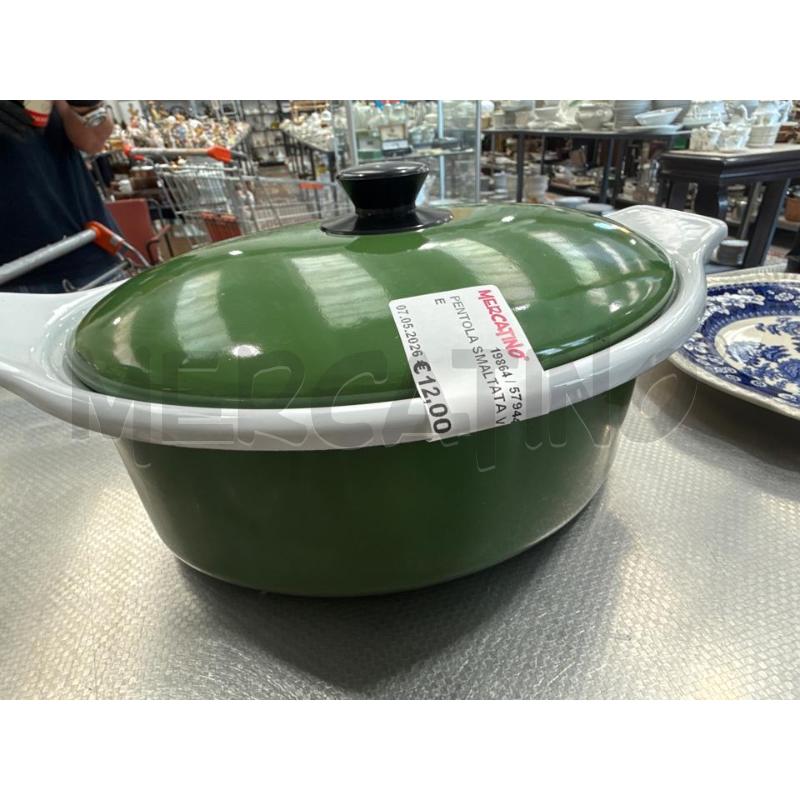 PENTOLA SMALTATA VERDE | Mercatino dell'Usato San giovanni teatino 1