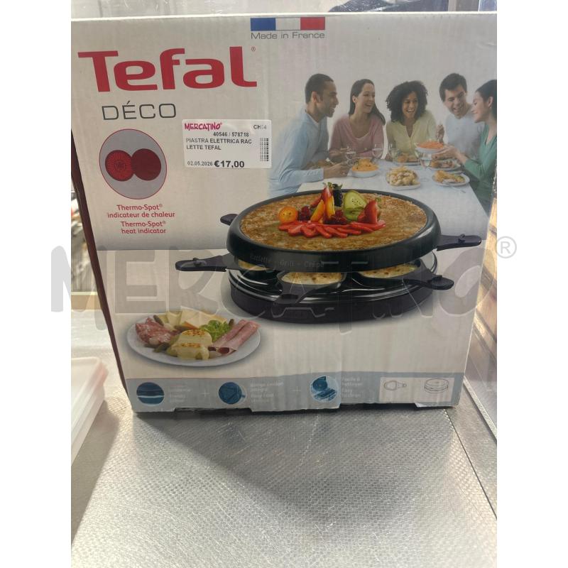 PIASTRA ELETTRICA RACLETTE TEFAL | Mercatino dell'Usato San giovanni teatino 1