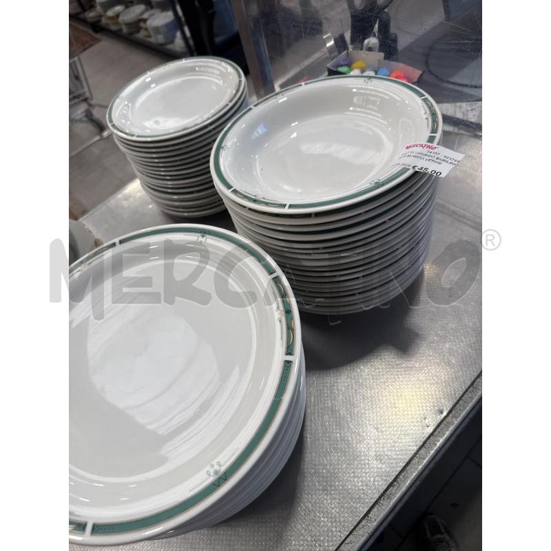PIATTI GRUPPO BURLINGTON BORDO VERDE  | Mercatino dell'Usato San giovanni teatino 1