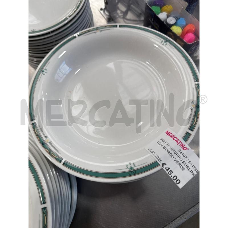 PIATTI GRUPPO BURLINGTON BORDO VERDE  | Mercatino dell'Usato San giovanni teatino 2
