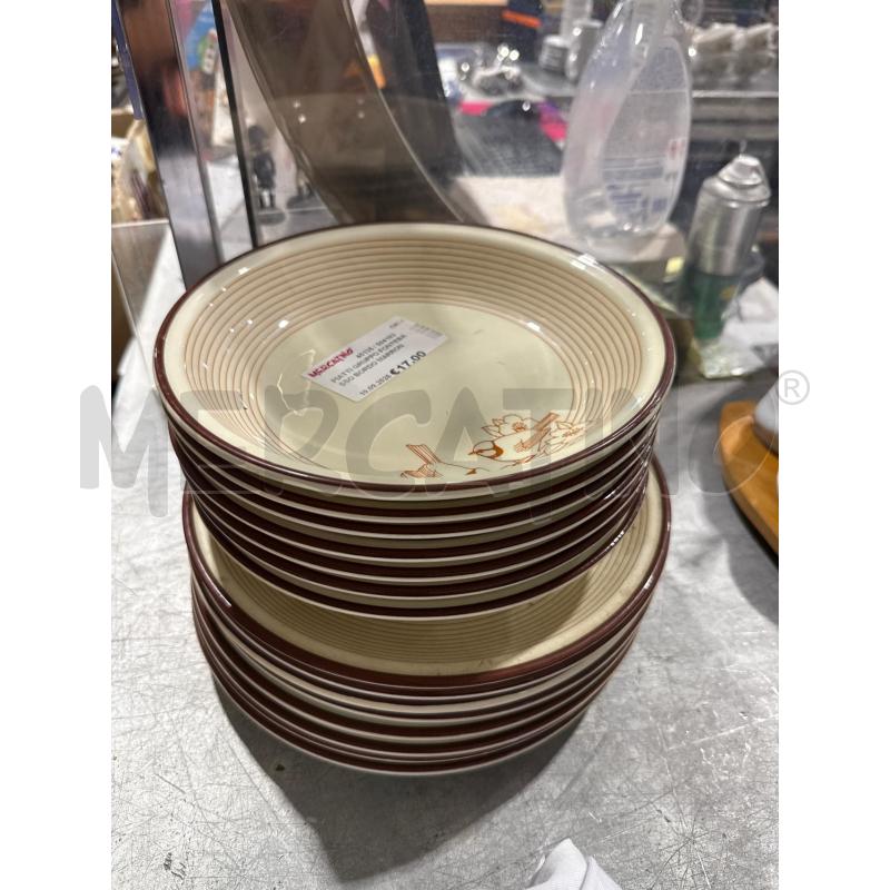 PIATTI GRUPPO FONTEBASSO BORDO MARRONE | Mercatino dell'Usato San giovanni teatino 1