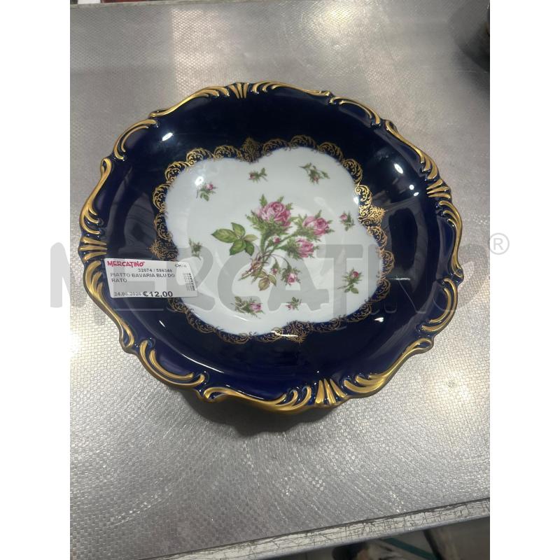 PIATTO BAVARIA BLU DORATO | Mercatino dell'Usato San giovanni teatino 1