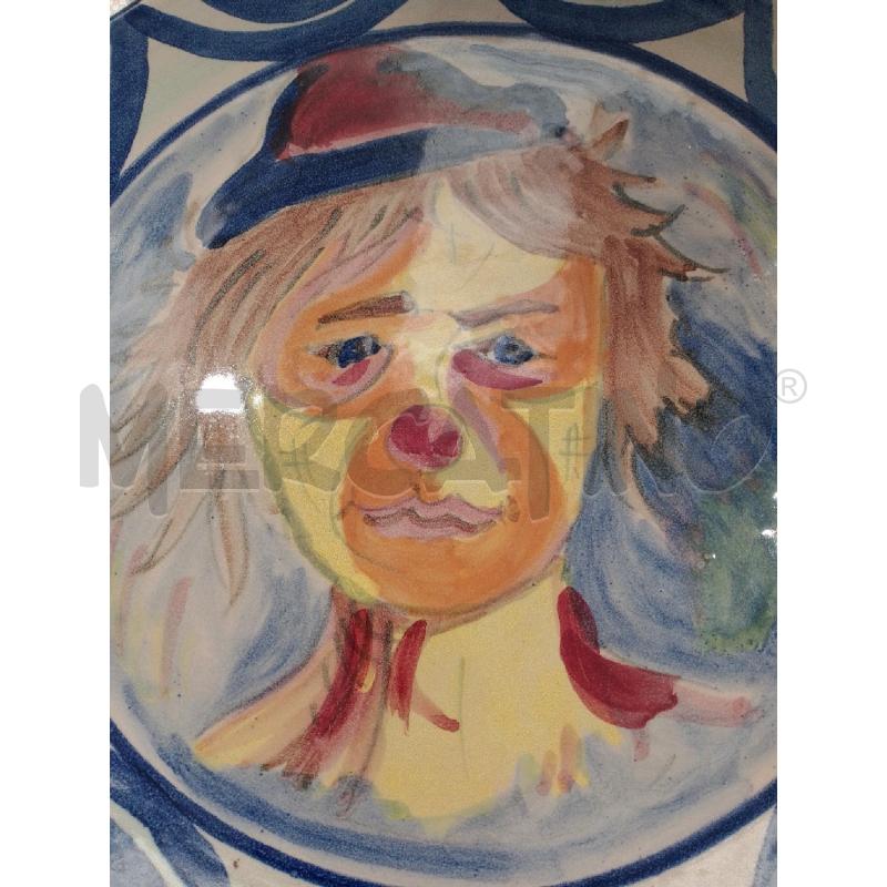 PIATTO BORDO BLU E BIANCO PAGLIACCIO | Mercatino dell'Usato San giovanni teatino 2
