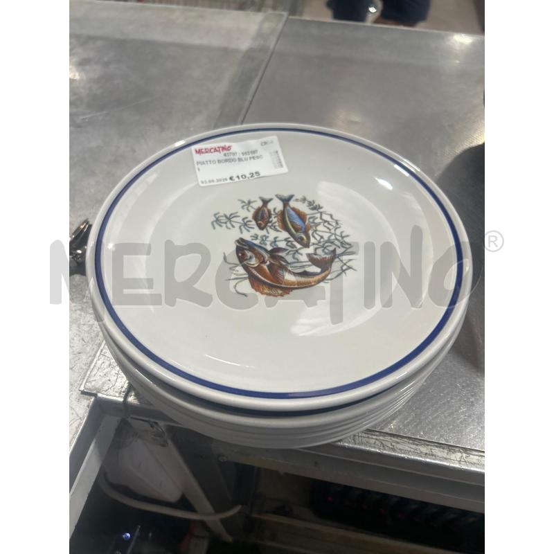 PIATTO BORDO BLU PESCI | Mercatino dell'Usato San giovanni teatino 1
