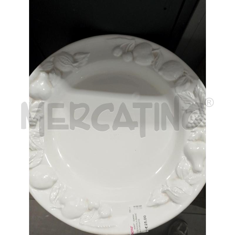 PIATTO CERAMICA BIANCA ANTICA FORNACE | Mercatino dell'Usato San giovanni teatino 1