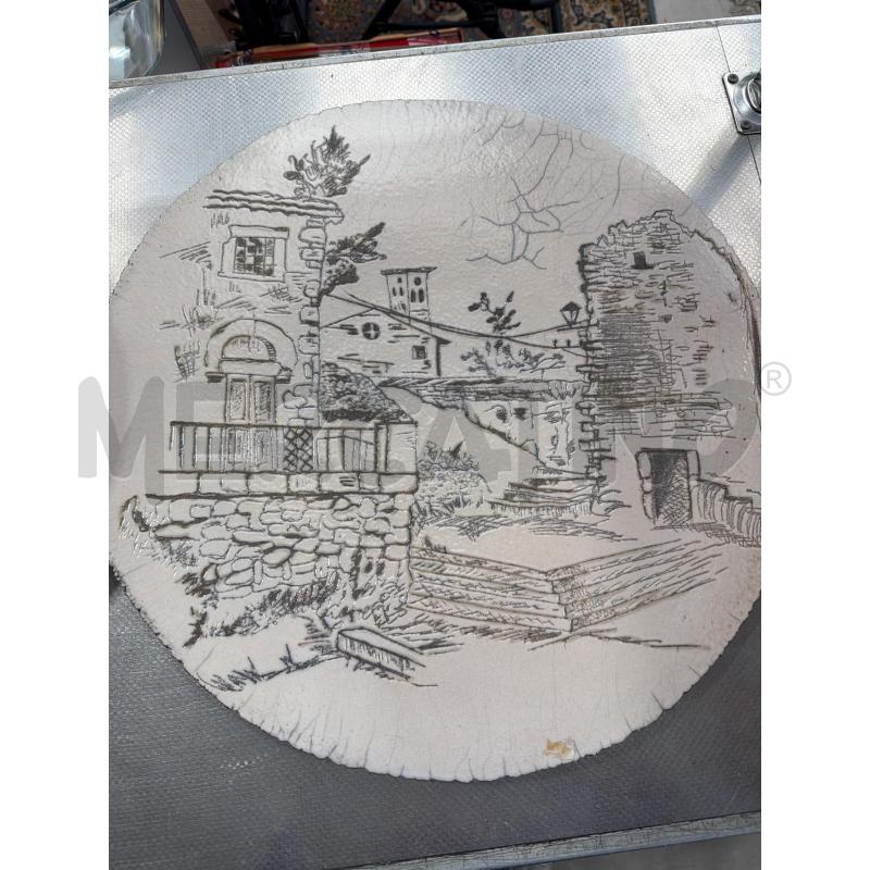 PIATTO CERAMICA PAESAGGIO 38CM | Mercatino dell'Usato San giovanni teatino 1