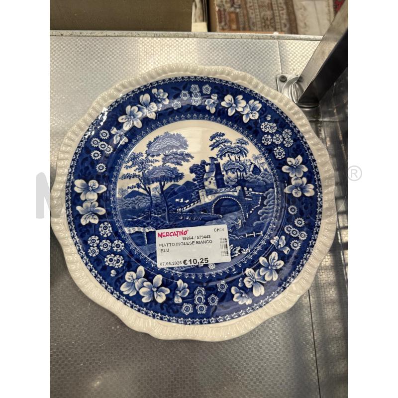 PIATTO INGLESE BIANCO BLU | Mercatino dell'Usato San giovanni teatino 1