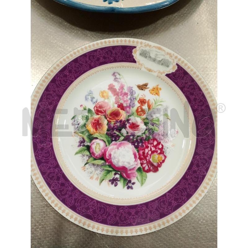 PIATTO LIMOGES BORDO VIOLA FIORI | Mercatino dell'Usato San giovanni teatino 1