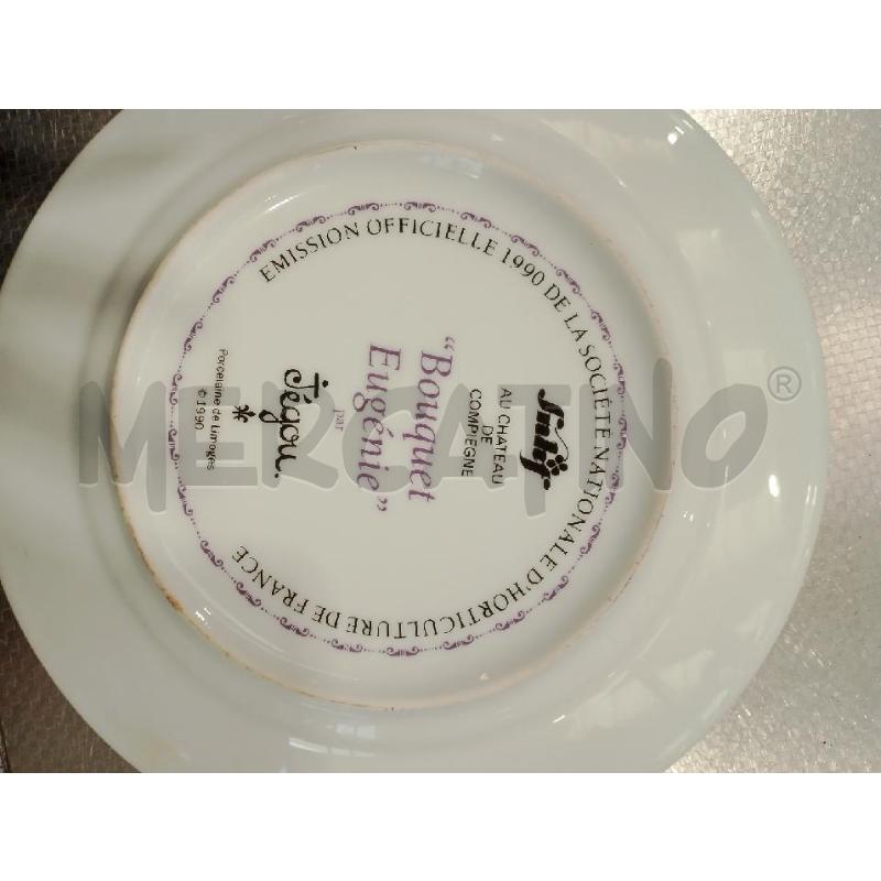 PIATTO LIMOGES BORDO VIOLA FIORI | Mercatino dell'Usato San giovanni teatino 2