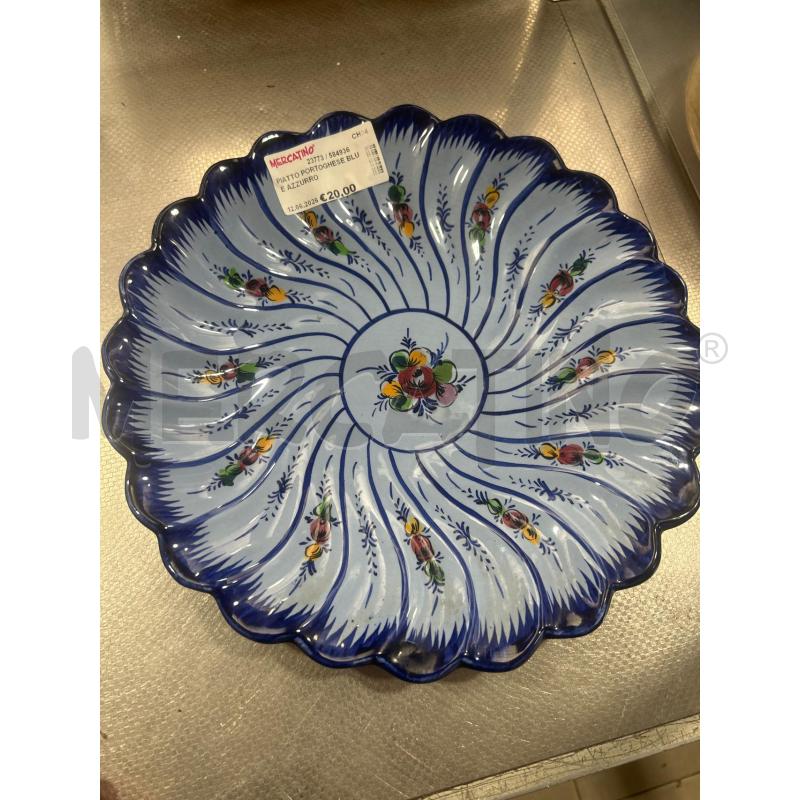 PIATTO PORTOGHESE BLU E AZZURRO | Mercatino dell'Usato San giovanni teatino 1