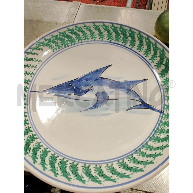 PIATTO ROTONDO CERAMICA PESCE | Mercatino dell'Usato San giovanni teatino 1