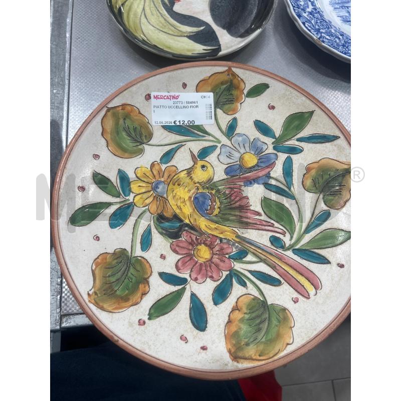 PIATTO UCCELLINO FIORI | Mercatino dell'Usato San giovanni teatino 1