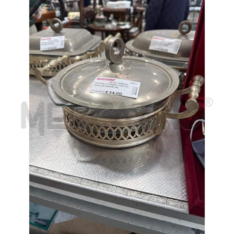 PIROFILA TONDA CON COPERCHIO BASE SILVER | Mercatino dell'Usato San giovanni teatino 1