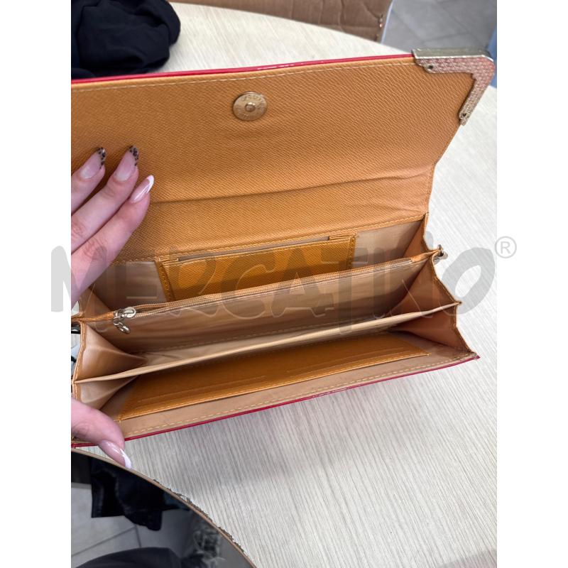 POCHETTE DONNA KISS ROSSA DETT DORATI  | Mercatino dell'Usato San giovanni teatino 3