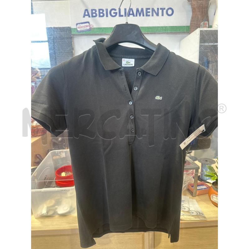 POLO DONNA LACOSTE NERA TG 48 | Mercatino dell'Usato San giovanni teatino 1
