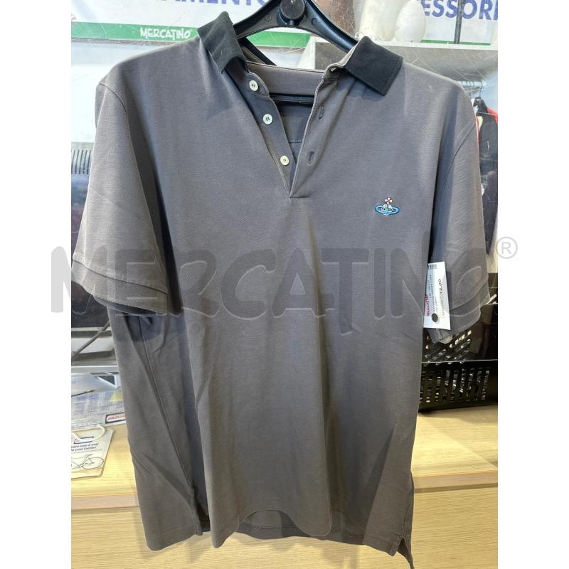 POLO UOMO GRIGIA COLLETTO NERO | Mercatino dell'Usato San giovanni teatino 1