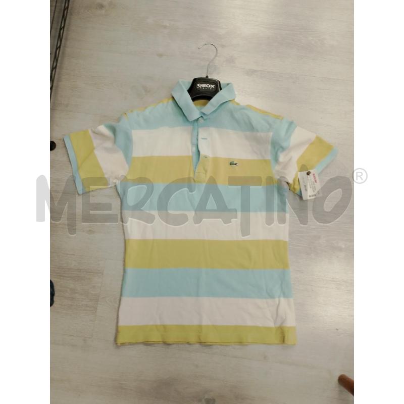POLO UOMO LACOSTE BIANCA GIALLA AZZURRA  | Mercatino dell'Usato San giovanni teatino 1