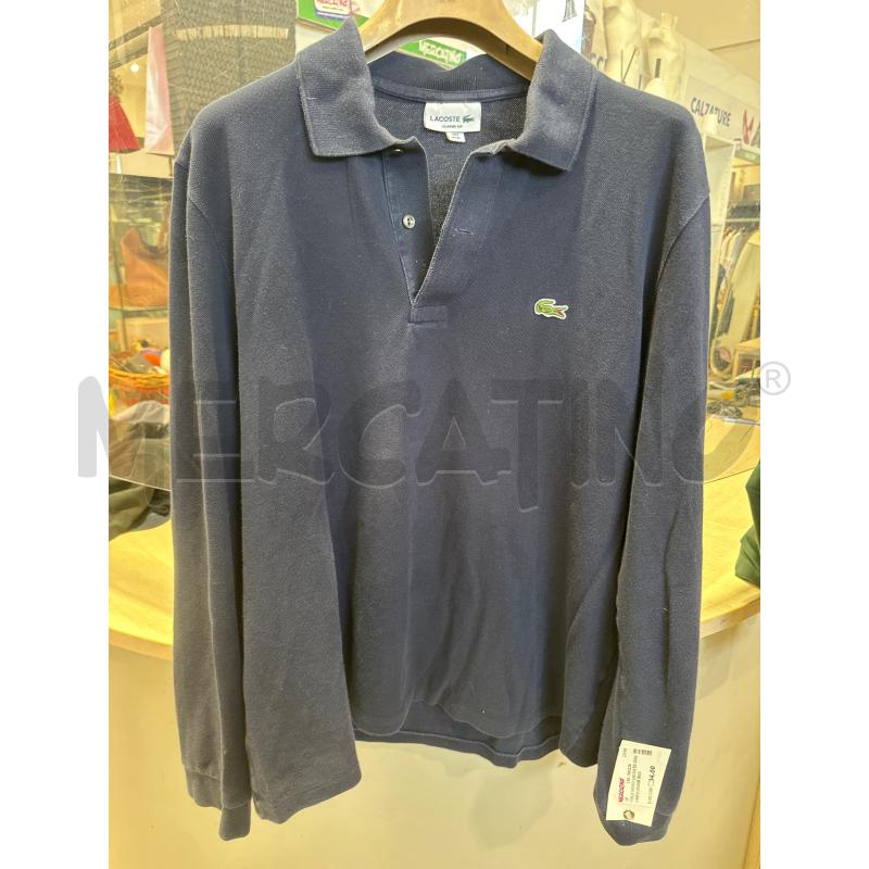 POLO UOMO LACOSTE MANICHE LUNGHE BLU | Mercatino dell'Usato San giovanni teatino 1