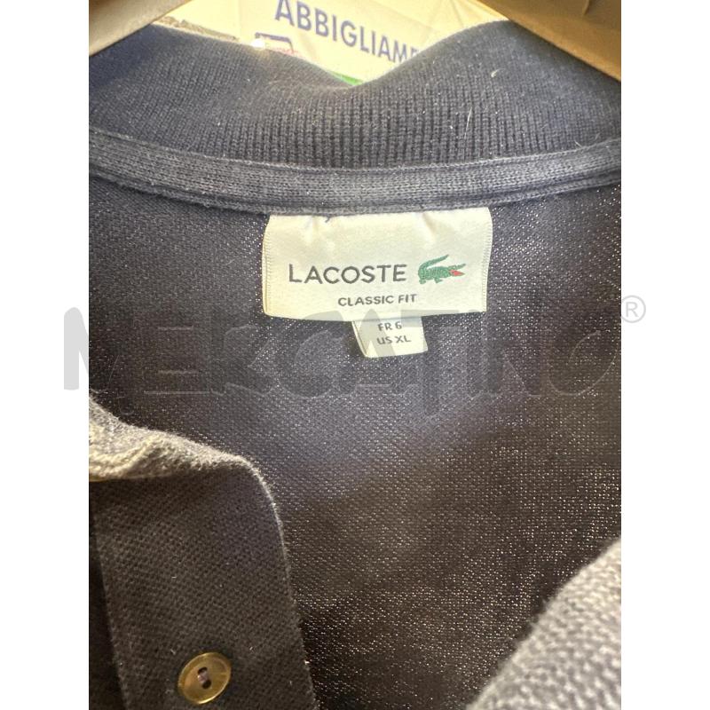 POLO UOMO LACOSTE MANICHE LUNGHE BLU | Mercatino dell'Usato San giovanni teatino 2