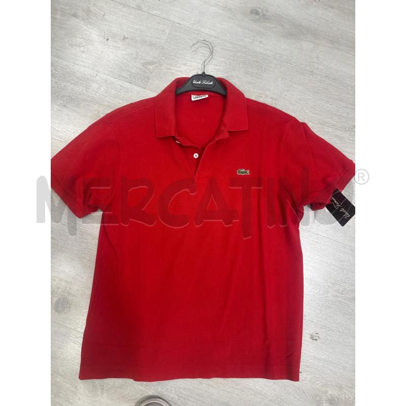 POLO UOMO LACOSTE ROSSA MEZZA MANICA  | Mercatino dell'Usato San giovanni teatino 1