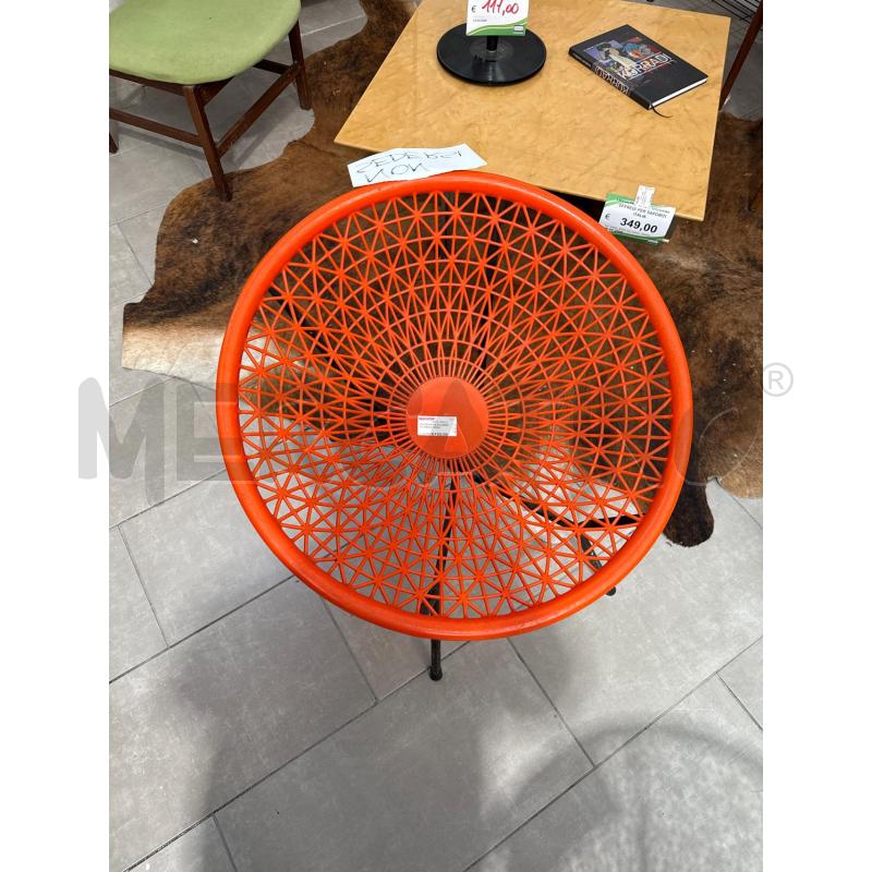 POLTRONCINA DA GIARDINO ANNI 60 ARANCIO E NERA | Mercatino dell'Usato San giovanni teatino 2