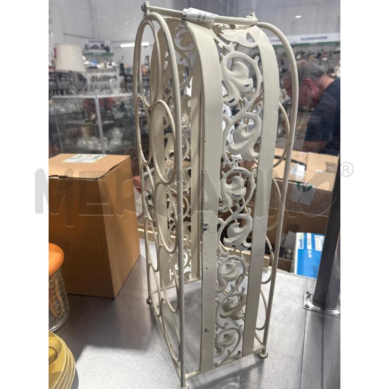 PORTA BOTTIGLIA METALLO BIANCO | Mercatino dell'Usato San giovanni teatino 2