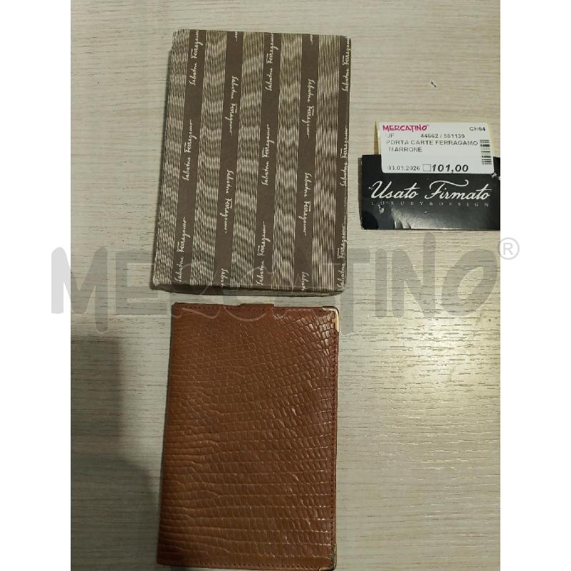 PORTA CARTE FERRAGAMO MARRONE  | Mercatino dell'Usato San giovanni teatino 1