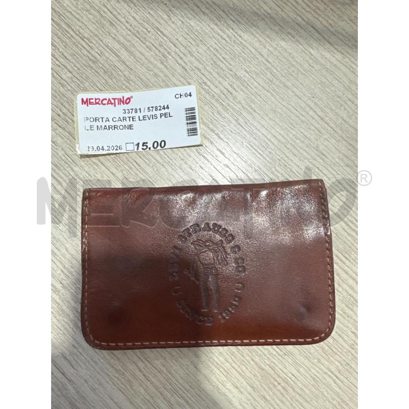 PORTA CARTE LEVIS PELLE MARRONE  | Mercatino dell'Usato San giovanni teatino 1