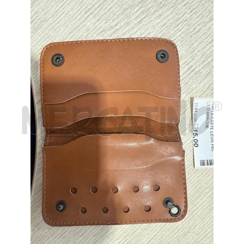 PORTA CARTE LEVIS PELLE MARRONE  | Mercatino dell'Usato San giovanni teatino 2