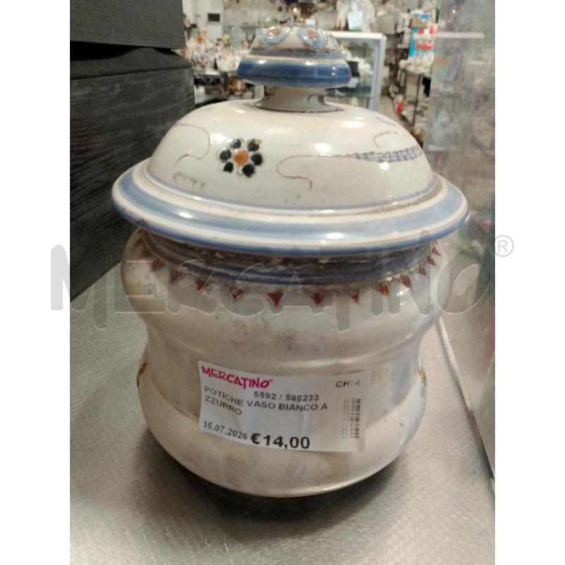 POTICHE VASO BIANCO AZZURRO | Mercatino dell'Usato San giovanni teatino 1