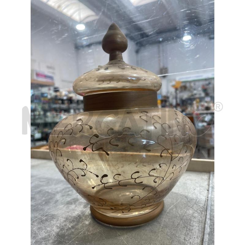 POTICHE VASO VETRO DECORO ORO | Mercatino dell'Usato San giovanni teatino 2
