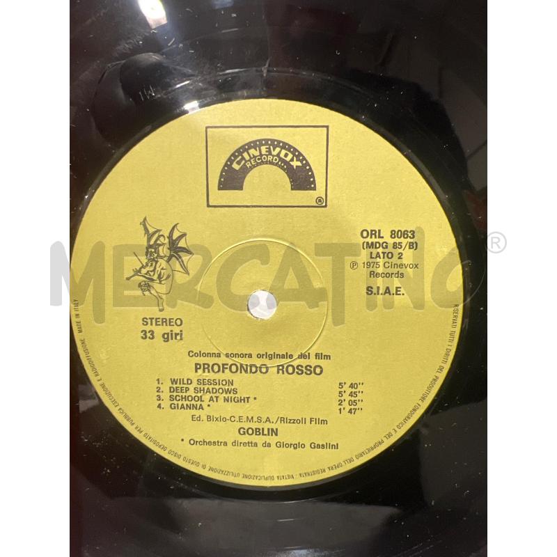PROFONDO ROSSO - GOBLIN - 33 GIRI ORL8063 | Mercatino dell'Usato San giovanni teatino 2