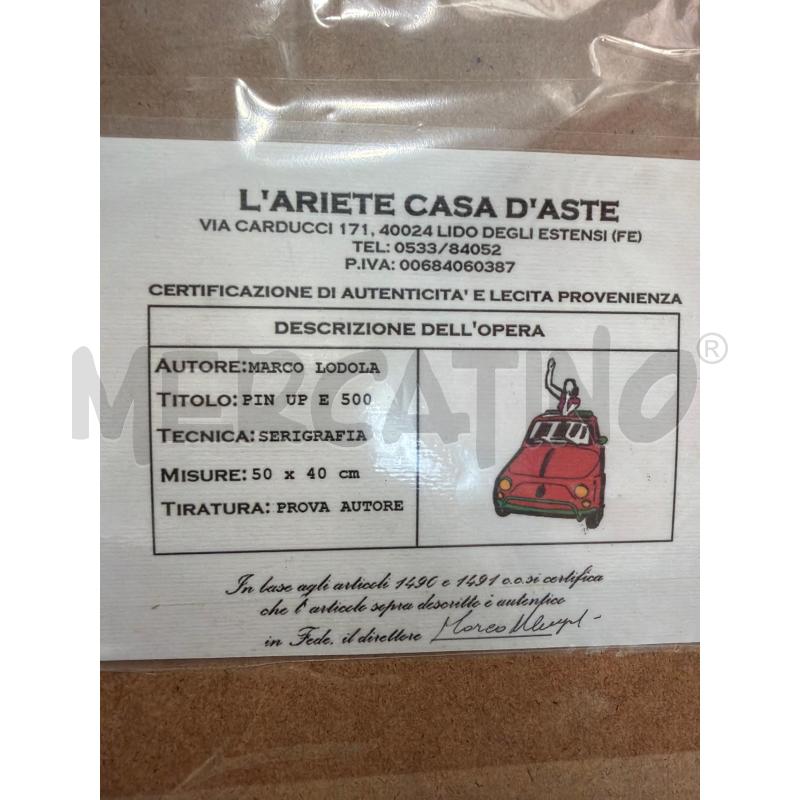 PROVA D'AUTORE A FIRMA MARCO LODOLA 50X40CM  | Mercatino dell'Usato San giovanni teatino 3