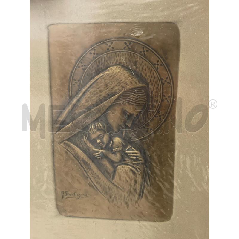 QUADRETTO METALLO MADONNA CON BAMBINO | Mercatino dell'Usato San giovanni teatino 2
