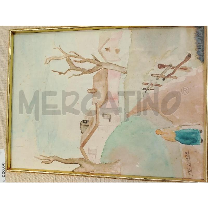 QUADRO ACQUERELLO A FIRMA PROVENZA | Mercatino dell'Usato San giovanni teatino 1
