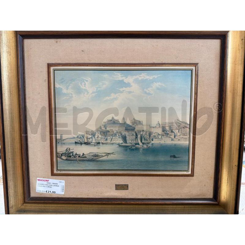 QUADRO ANCONA LAMINA 33X25 PIU CORNICE | Mercatino dell'Usato San giovanni teatino 1