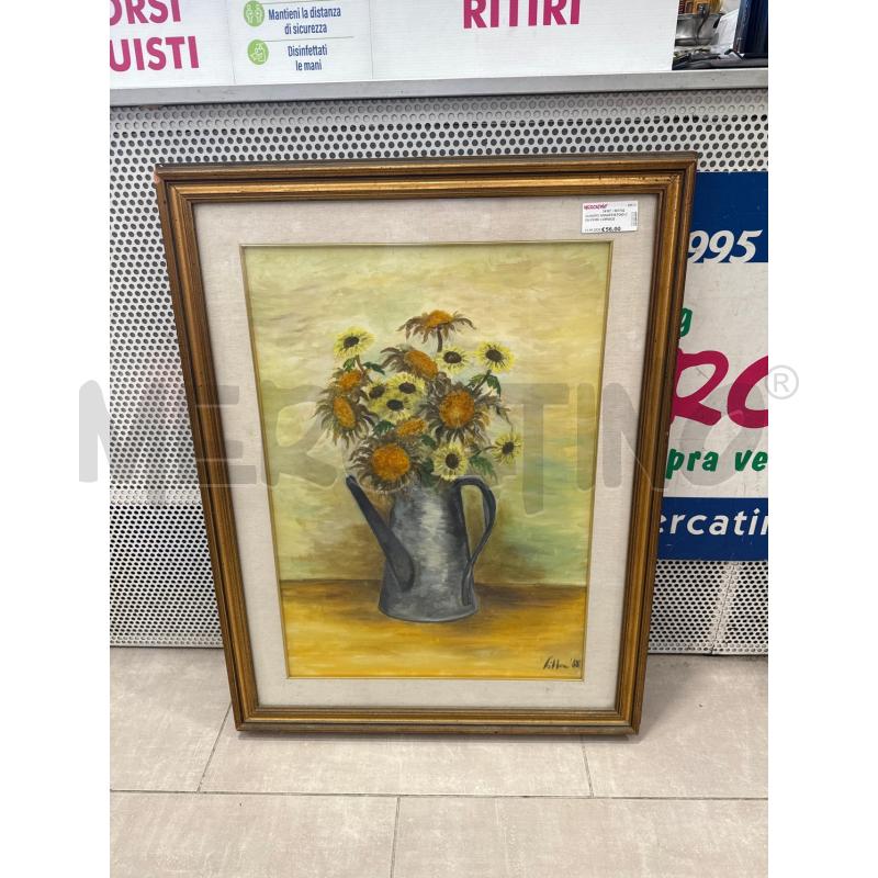 QUADRO ANNAFFIATOIO CON FIORI CORNICE DORATA  | Mercatino dell'Usato San giovanni teatino 1