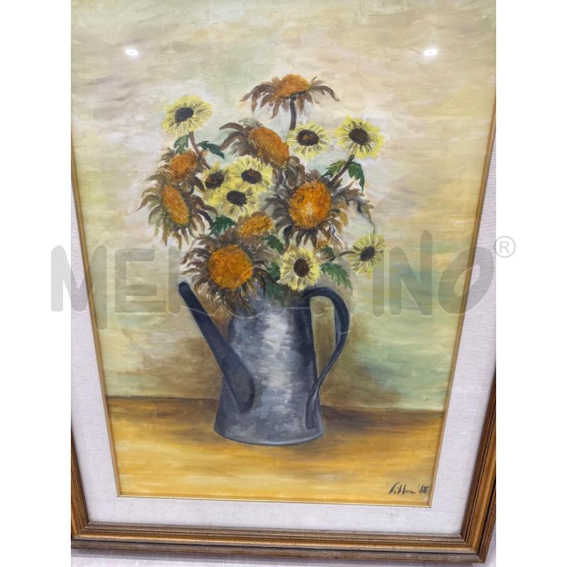QUADRO ANNAFFIATOIO CON FIORI CORNICE DORATA  | Mercatino dell'Usato San giovanni teatino 2