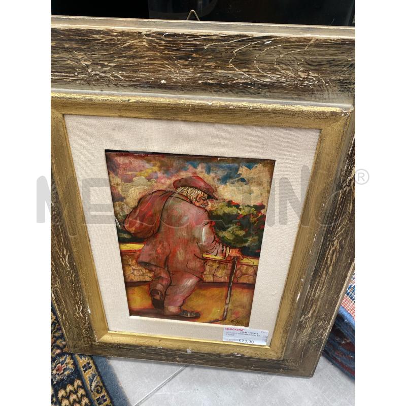 QUADRO ANZIANO CON BASTONE | Mercatino dell'Usato San giovanni teatino 2
