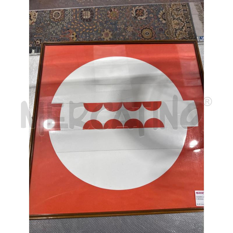 QUADRO ASTRATTO BIANCO ROSSO | Mercatino dell'Usato San giovanni teatino 1