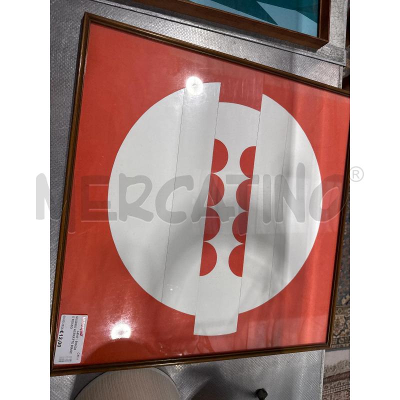QUADRO ASTRATTO BIANCO ROSSO | Mercatino dell'Usato San giovanni teatino 2