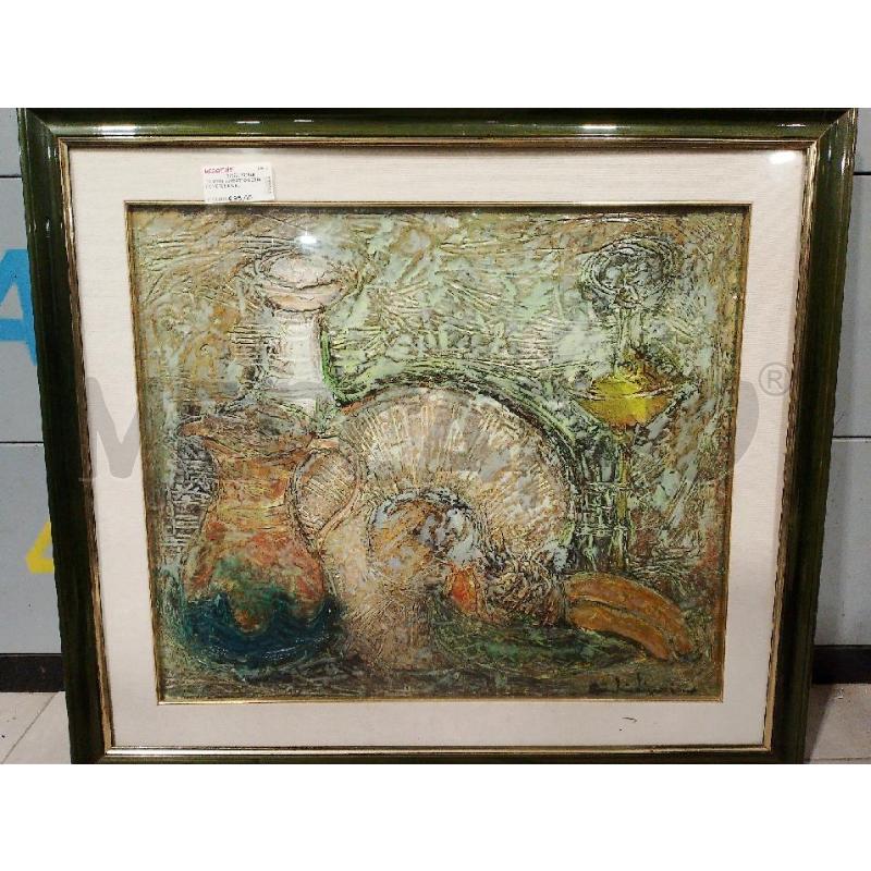 QUADRO ASTRATTO CORNICE VERDE E ORO | Mercatino dell'Usato San giovanni teatino 1
