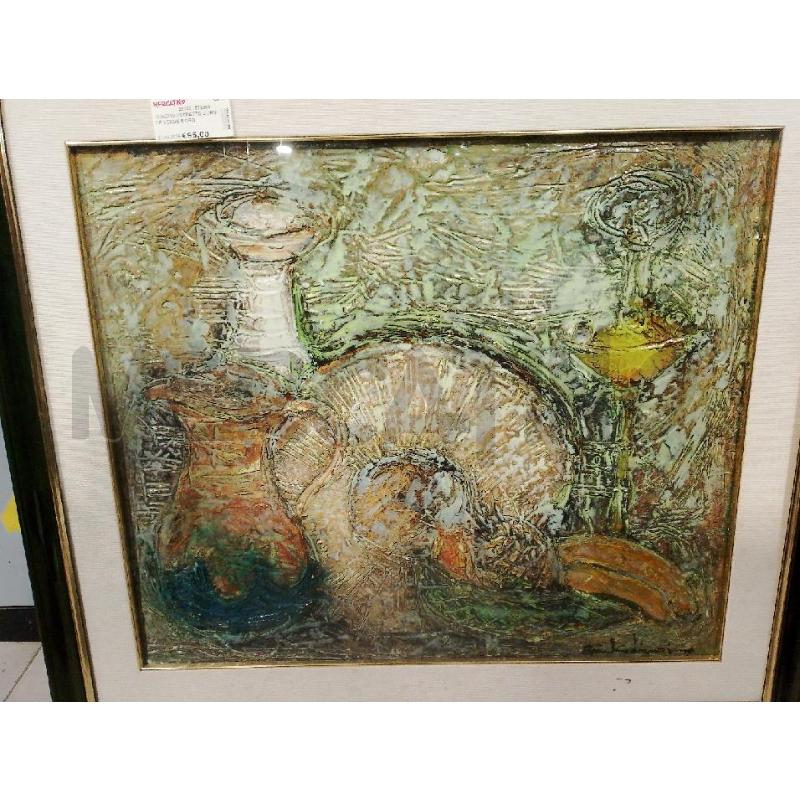 QUADRO ASTRATTO CORNICE VERDE E ORO | Mercatino dell'Usato San giovanni teatino 2