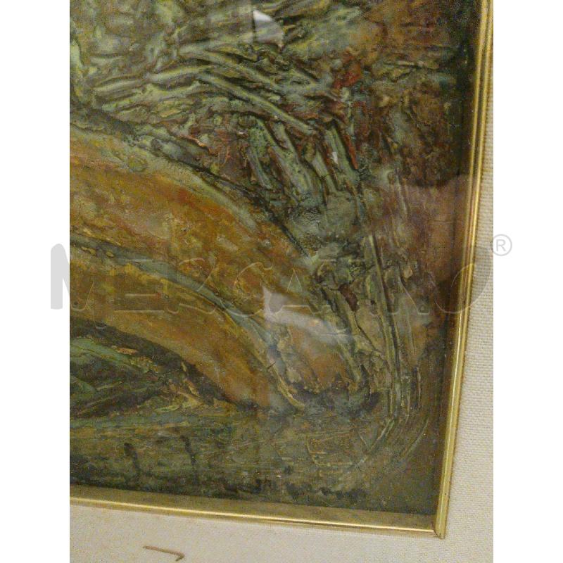 QUADRO ASTRATTO CORNICE VERDE E ORO | Mercatino dell'Usato San giovanni teatino 3