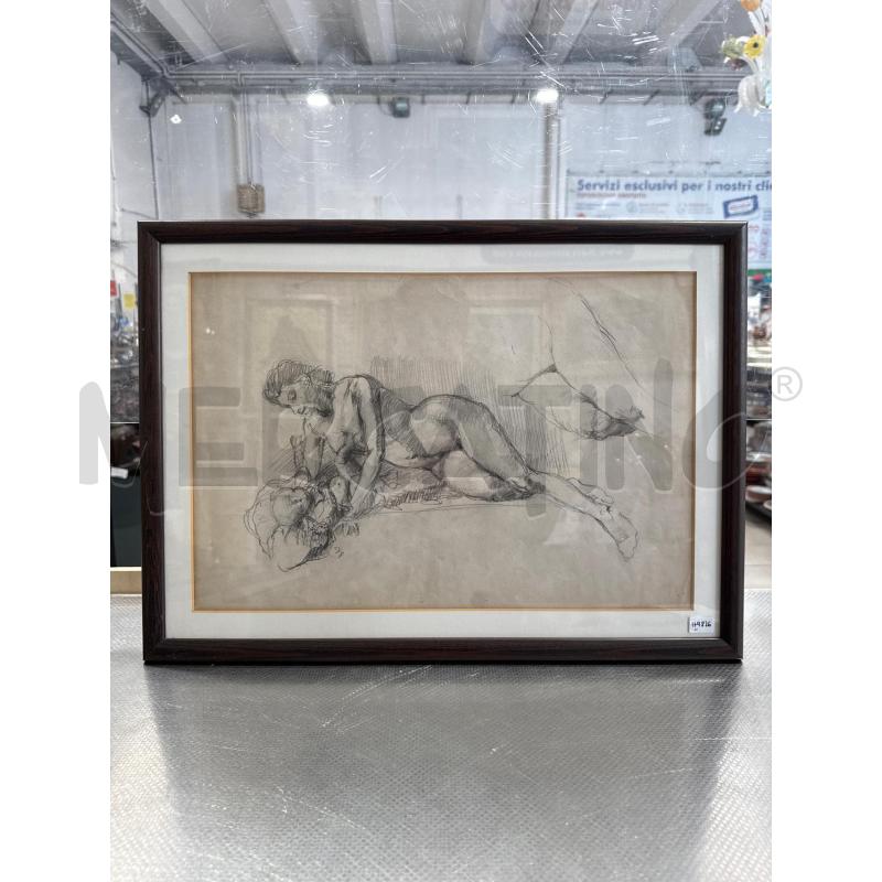 QUADRO ATTRIBUITO AD ALFRED DEL SORDO MATITA SU CARTA | Mercatino dell'Usato San giovanni teatino 1