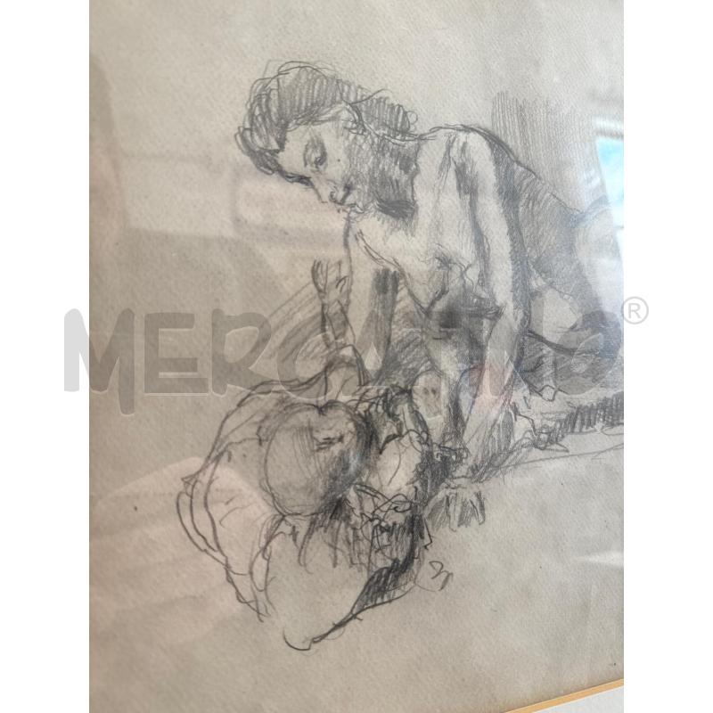 QUADRO ATTRIBUITO AD ALFRED DEL SORDO MATITA SU CARTA | Mercatino dell'Usato San giovanni teatino 2