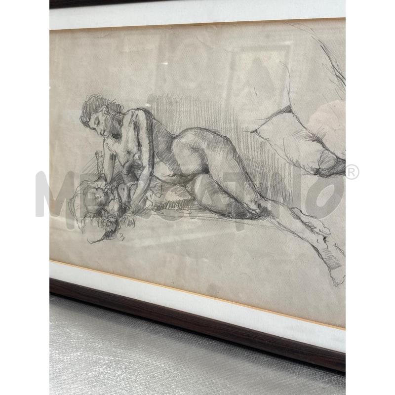 QUADRO ATTRIBUITO AD ALFRED DEL SORDO MATITA SU CARTA | Mercatino dell'Usato San giovanni teatino 3